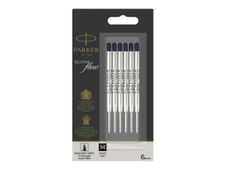 Parker QUINKflow - Recharge - noir - encre pigmentée - moyen (pack de 6)