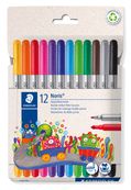 STAEDTLER Noris® 320 - Etui carton 12 feutres coloriage double pointe 1 mm, 3 mm assortis