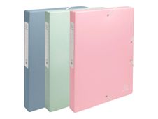 Exacompta - Boîte de Classement Dos 25mm - Carton Recyclé 600g/m² - Autentik - Couleurs Assorties