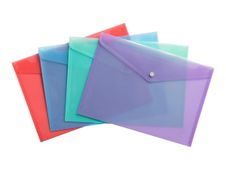 Exacompta Chromaline Pastel - Pochette - pour A4 (210 x 297 mm) - Corail, mauve, bleu pastel, vert pastel (pack de 4)