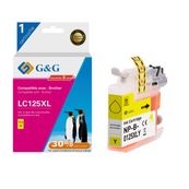 Cartouche compatible Brother LC125XL - jaune - G&G