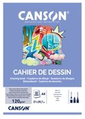 CANSON Cahier a dessin A4 Couverture Carte 32 pages 120g/m²