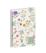 Agenda Année Civile - MINISTRE SPIRALÉ FR - Couverture Daisy - Herbier - 16x24 cm - Semainier - 14 mois de décembre à janvier - Quo Vadis