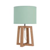 Lampe de Bureau BECKER - bois et tissu  sauge