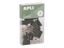 APLI Up North - Clip de cierre - metal - verde oscuro - paquete de 15