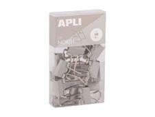 APLI Up North - Clips de plegado - metal - gris - paquete de 15