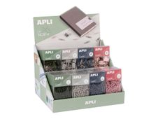 APLI Up North - Juego de clips de pinza y clips de papel - azul real, gris, rosa, verde oscuro