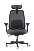 Fauteuil de bureau NELSON - accoudoirs réglables - appuie-tête réglable - noir