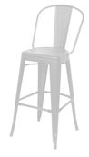 Lot de 2 tabourets hauts URBAN - blanc