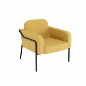 Fauteuil MEDSO "L" - Tissu -  jaune
