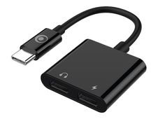 Bigben - Adaptateur USB - 24 pin USB-C (M) pour 24 pin USB-C (F) - USB Power Delivery (60W), alimentation USB + audio - noir