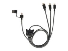 LEgami Three Hugs - Câble USB - 24 pin USB-C (M) with detachable USB-C to USB-A adapter pour 24 pin USB-C, Lightning (M) - 1.2 m - 3 en 1, charge et synchronisation