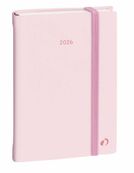 Agenda Année Civile - DAILY 21 COLOR Multilingue - Couverture Pastel  avec élastique- Rose - 15x21 cm  Journalier - 12 mois de de janvier à décembre - Quo Vadis