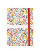 Agenda à élastique Oxford Flowers - 1 jour par page  - 15 x 21  cm - Décor Peps - Hamelin