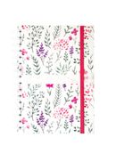 Agenda à élastique Oxford Flowers - 1 semaine sur 2 pages - 15 x 21  cm - Décor Herbier - Hamelin