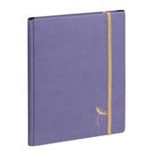 Agenda de bureau Cléa All in One Horizons 20S Visuel spiralé - 1 semaine sur 2 pages  + 1 carnet de notes ligné -15 x 21 cm - Violet/Or - Exacompta