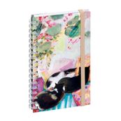 Agenda de poche Sophie Adde Lady 16S spiralé - 1 semaine sur 2 pages - 9 x 16 cm - Chats - Exacompta