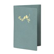 Etui Elise pour carte grise - 8,5 x 13,2 cm - Bleu Oiseaux- Exacompta