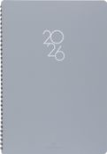 Agenda à spirale Portland - 1 semaine sur 2 pages - 22 x 30 cm - gris - Oberthur