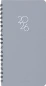 Agenda à spirale Portland - 1 semaine sur 2 pages - 9,5 x 17,5 cm - gris - Oberthur