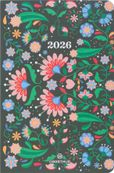 Agenda Lima - 1 semaine sur 2 pages - 10 x 15 cm - vert - Oberthur