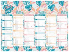 Calendrier Motifs - 6 mois par face - 210 x 265 mm - Oberthur