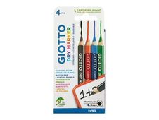 GIOTTO Dry Marker - 4 marqueurs - pour tableau blanc, ardoise - couleurs assorties