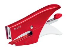 Leitz WOW - Pince agrafeuse - 15 feuilles / 1.5 mm - No.10 - métal - rouge