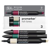 WINSOR & NEWTON - ProMarker tons rich - marqueur double pointe - ivoire houx bordeaux - encre à base de colorant d'alcool - large / petit