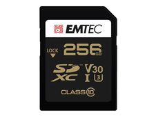 EMTEC SpeedIN' PRO - Carte mémoire flash - 256 Go - Video Class V30 / UHS-I U3 / Class10 - SDXC