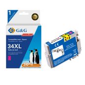 Cartouche compatible Epson 34XL Balle de golf - magenta - G&G