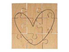 Artemio - Puzzle non fini - 9 pièces - cœur - 14 x 14 cm