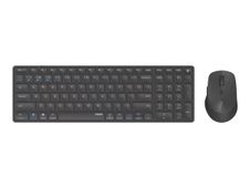 Rapoo 9700M - Ensemble clavier et souris sans fil - Bluetooth - QWERTY - noir