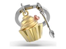 Metalmorphose - Porte-clés - cupcake vanille