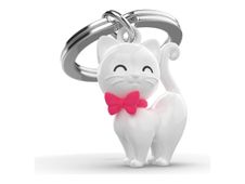 Metalmorphose - Porte-clés - chat blanc