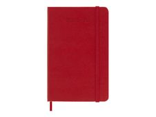 Moleskine Classic - Agenda semainier - 18 mois - 90 x 140 mm - couverture rouge écarlate