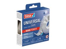 Tesa Universal Mounting - Distributeur avec bande double face - 30 mm x 3 m - transparent