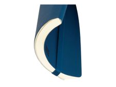 Finocam Nexo - Cuaderno - pequeña - 90 x 150 mm - 72 hojas / 144 páginas - papel blanco roto - liso - cubierta azul marino - poliuretano (PU)