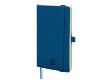 Finocam Nexo - Cuaderno - pequeña - 90 x 150 mm - 72 hojas / 144 páginas - papel blanco roto - forrado - cubierta azul marino - poliuretano (PU)
