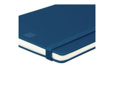 Finocam Nexo - Cuaderno - small / pocket - 90 x 150 mm - 72 hojas / 144 páginas - papel blanco roto - liso - cubierta azul marino - poliuretano (PU)