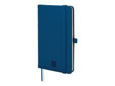 Finocam Nexo - Cuaderno - pequeña - 90 x 150 mm - 72 hojas / 144 páginas - papel blanco roto - punteado - cubierta azul marino - poliuretano (PU)