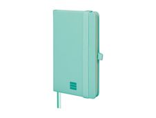 Finocam Nexo - Cuaderno - pequeña - 90 x 150 mm - 72 hojas / 144 páginas - papel blanco roto - punteado - tapa turquesa - poliuretano (PU)