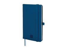 Finocam Nexo - Cuaderno - pequeña - 90 x 150 mm - 72 hojas / 144 páginas - papel blanco roto - forrado - cubierta azul marino - poliuretano (PU)