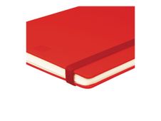 Finocam Nexo - Cuaderno - pequeña - 90 x 150 mm - 72 hojas / 144 páginas - papel blanco roto - forrado - tapa roja - poliuretano (PU)