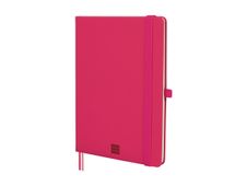 Finocam Nexo - Cuaderno - A5 (148 x 210 mm) - 72 hojas / 144 páginas - papel blanco roto - liso - tapa fucsia - poliuretano (PU)