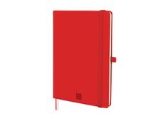 Finocam Nexo - Cuaderno - A5 (148 x 210 mm) - 72 hojas / 144 páginas - papel blanco roto - liso - tapa roja - poliuretano (PU)