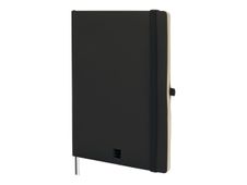 Finocam Nexo - Cuaderno - B5 - 176 x 250 mm - 72 hojas / 144 páginas - papel blanco roto - liso - tapa negra - poliuretano (PU)