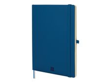 Finocam Nexo - Cuaderno - B5 - 176 x 250 mm - 72 hojas / 144 páginas - papel blanco roto - forrado - cubierta azul marino - poliuretano (PU)