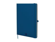 Finocam Nexo - Cuaderno - B5 - 176 x 250 mm - 72 hojas / 144 páginas - papel blanco roto - liso - cubierta azul marino - poliuretano (PU)