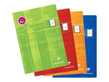 Clairefontaine - Cahier de notes - agrafé - A4 (210 x 297 mm) - 24 feuilles / 48 pages - papier blanc - règlé - couvertures aux couleurs assorties